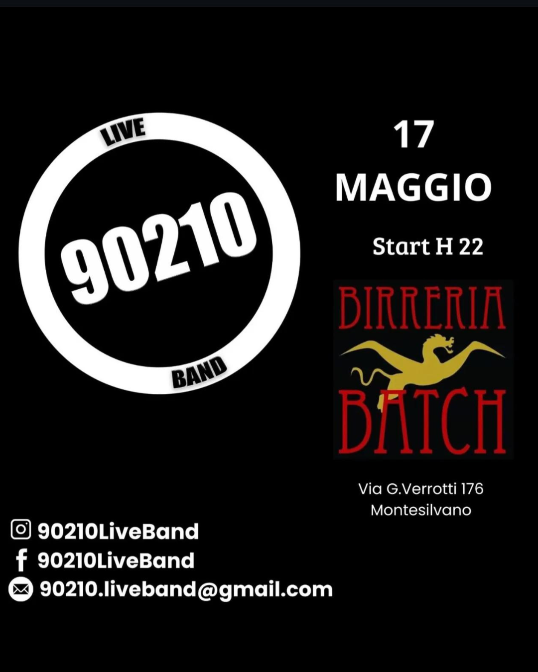 evento 90210 live band birreria batch eventi musicali pescara e dintorni