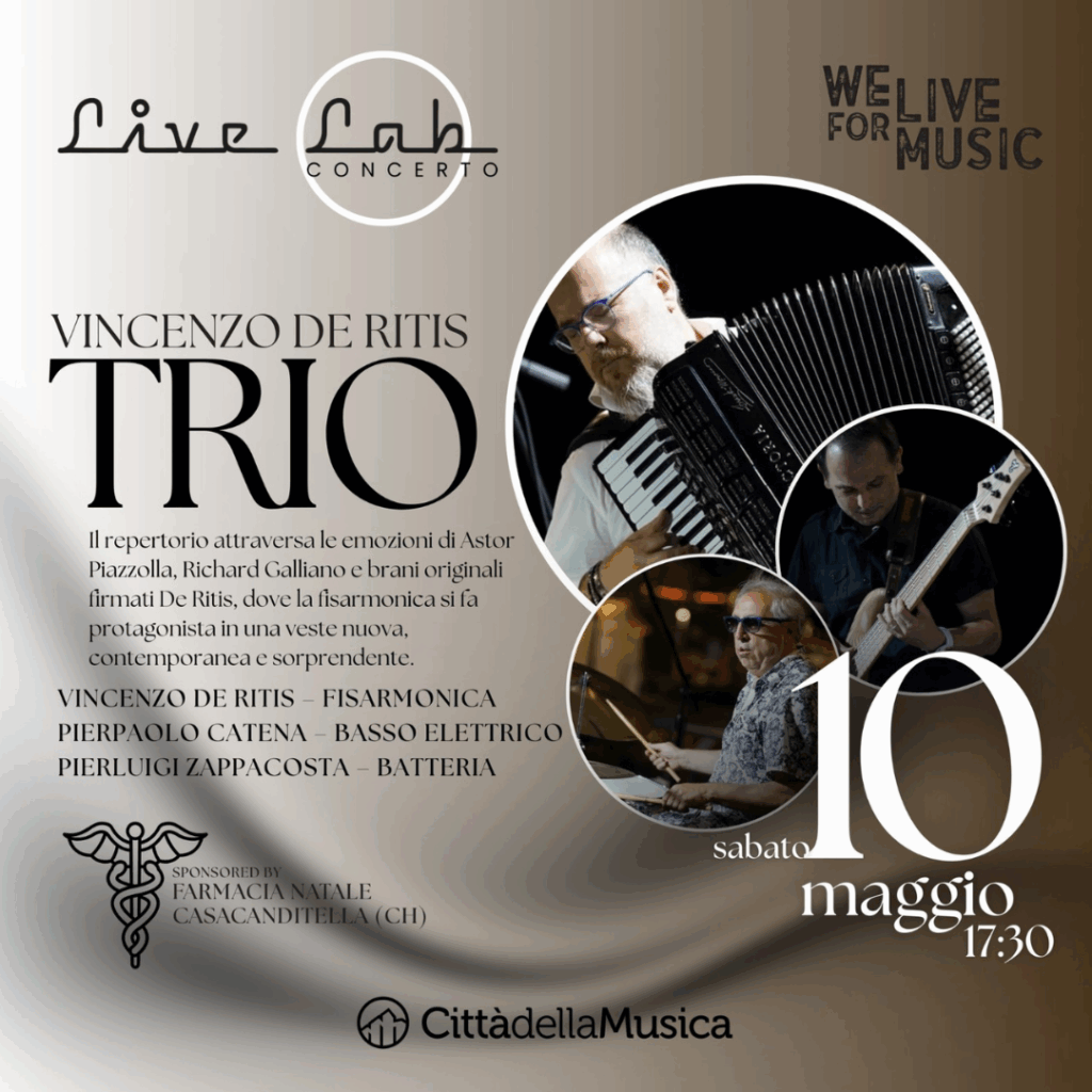 evento citta della musica vincenzo de ritis trio eventi musicali pescara