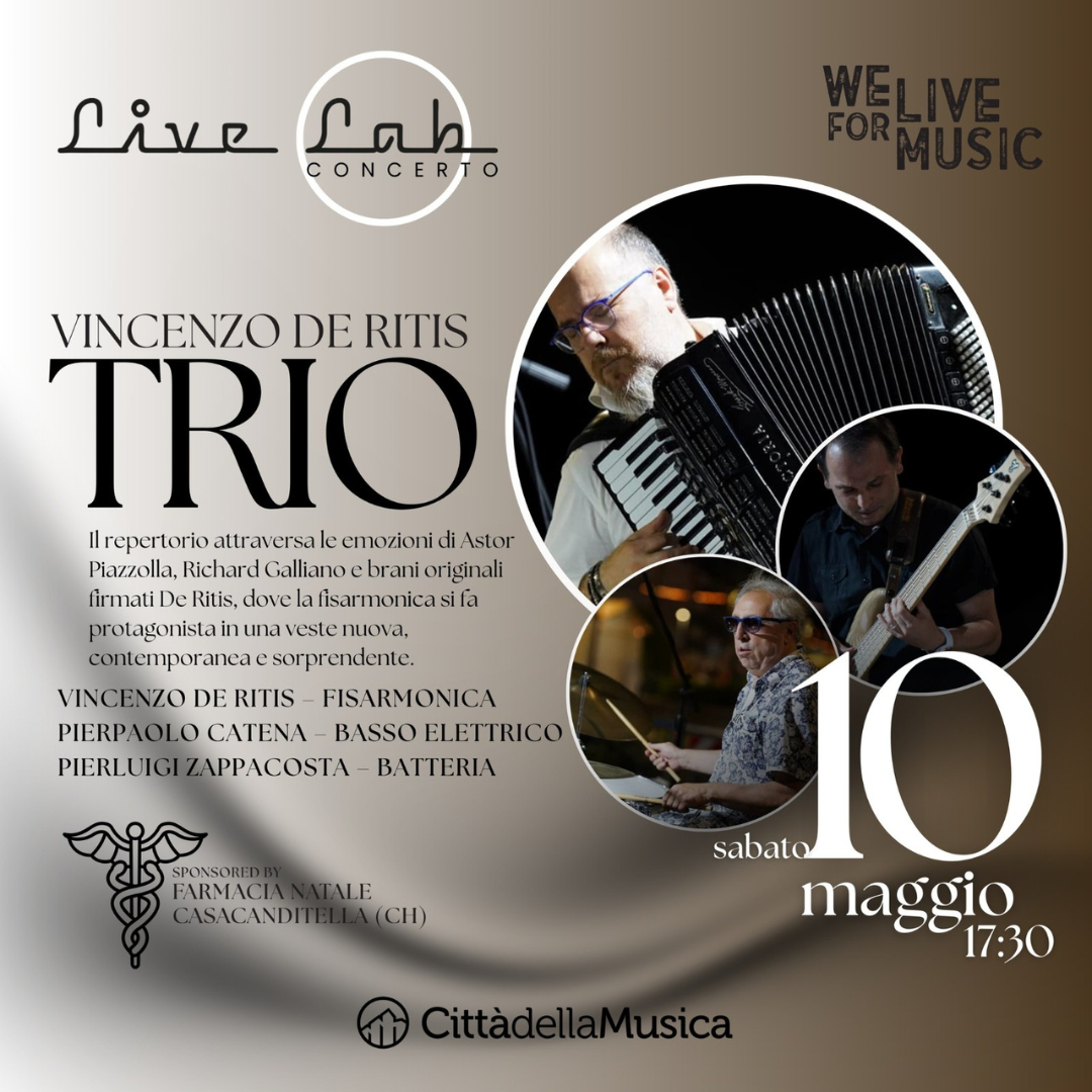 evento citta della musica vincenzo de ritis trio eventi musicali pescara