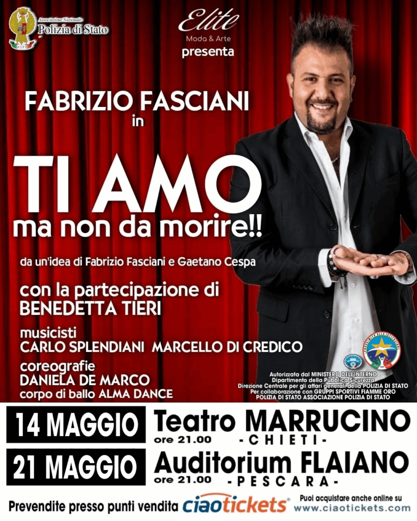 evento fabrizio fasciani eventi teatrali evento teatro marrucino eventi auditorium flaiano