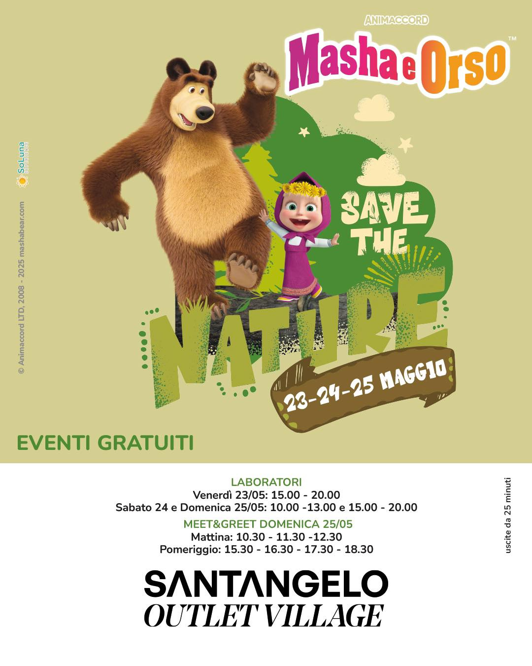 evento masha e orso citta santangelo outlet village eventi weekend eventi per bambini citta santangelo village