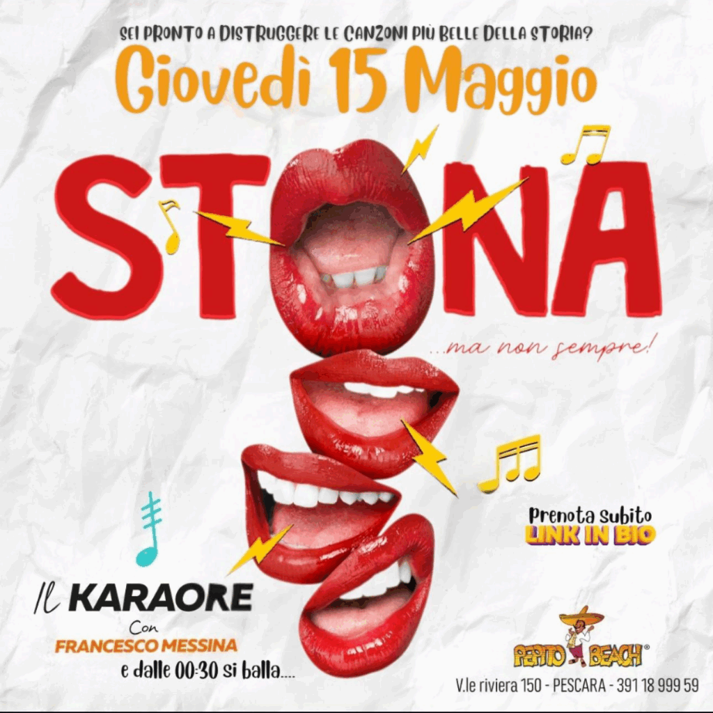 evento pepito beach stona serate karaoke pescara