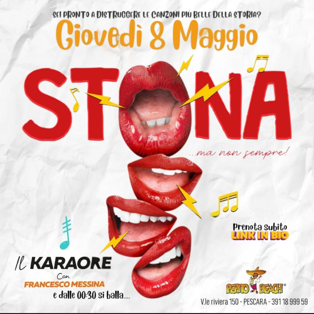 pepito beach stona evento karaoke serate karaoke pescara