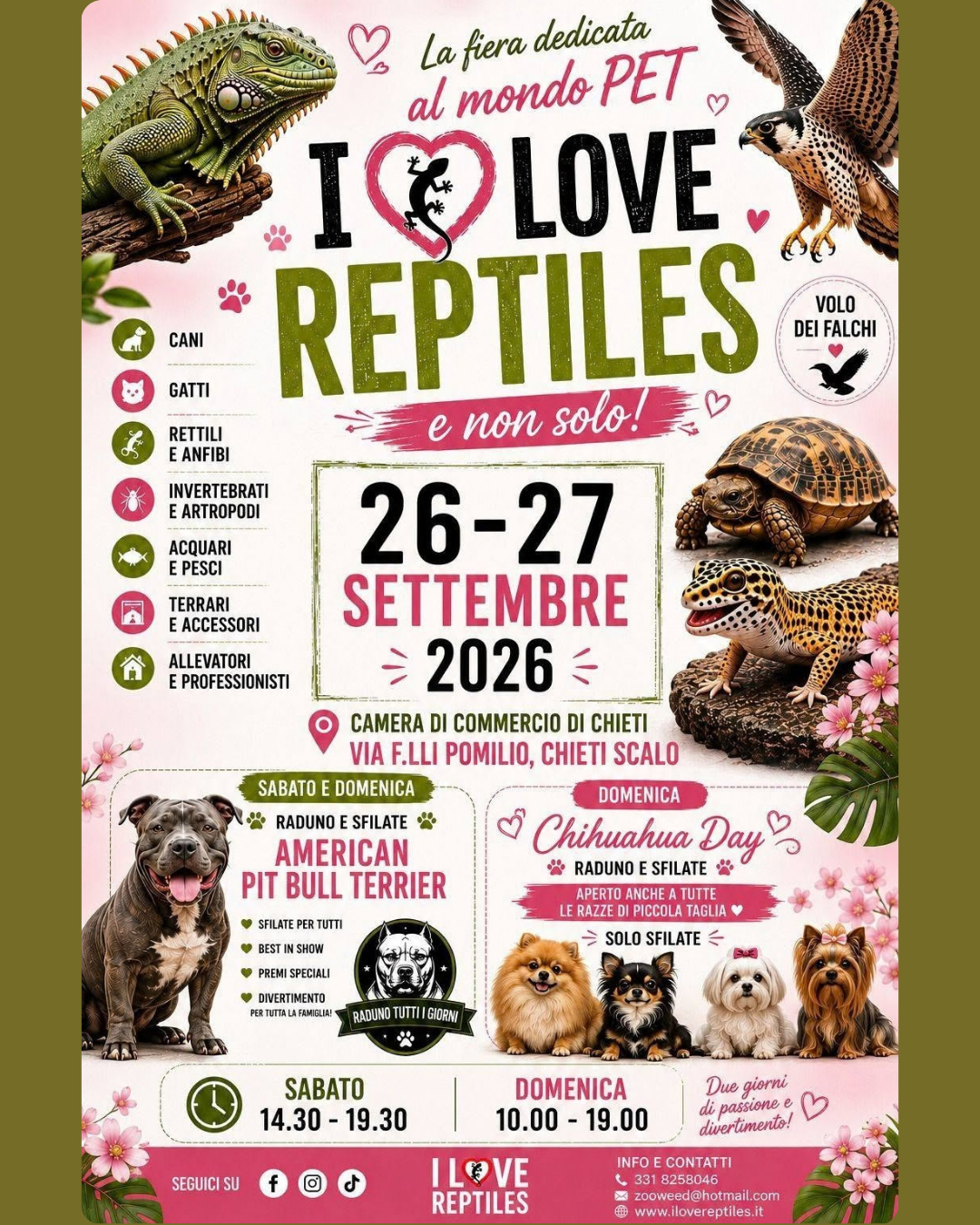 evento chieti camera di commercio i love reptiles 2026 sagre e fiere chieti domenica
