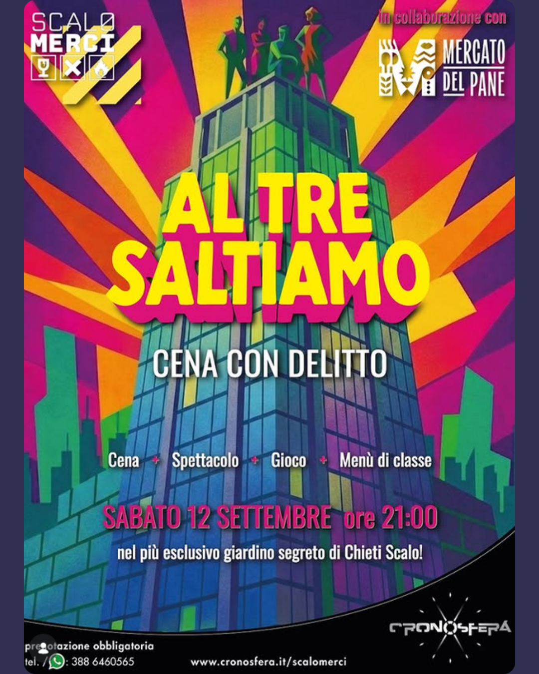 evento chieti scalo merci winebar cena con delitto cronosfera chieti serate weekend