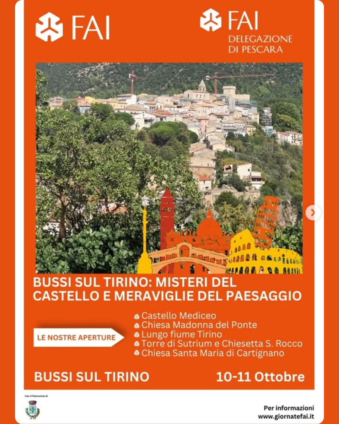 evento bussi sul tirino giornate del fai a bussi giornate fai bussi sul tirino aperture