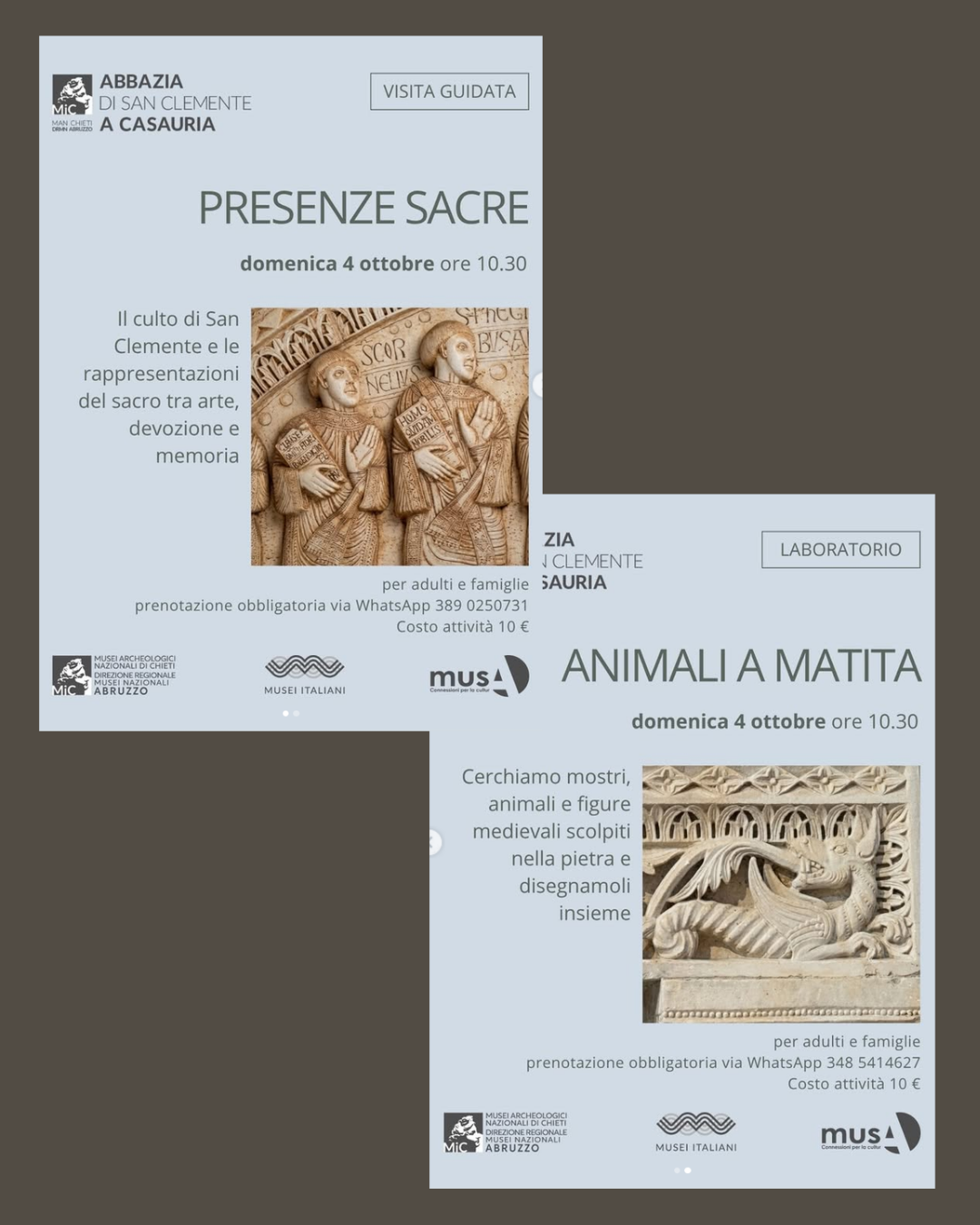 evento castiglione a casauria abbazia san clemente a casauria visite guidate a cura di musa connessioni castiglione domenica al museo