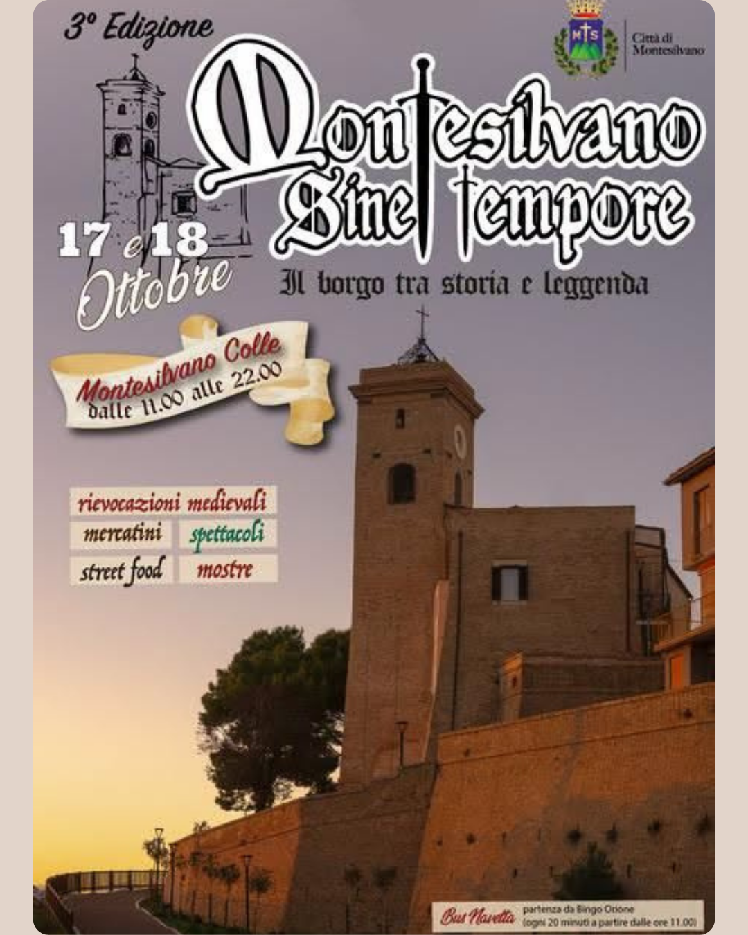 evento montesilvano sine tempore 2026 montesilvano rievocazioni storiche domenica