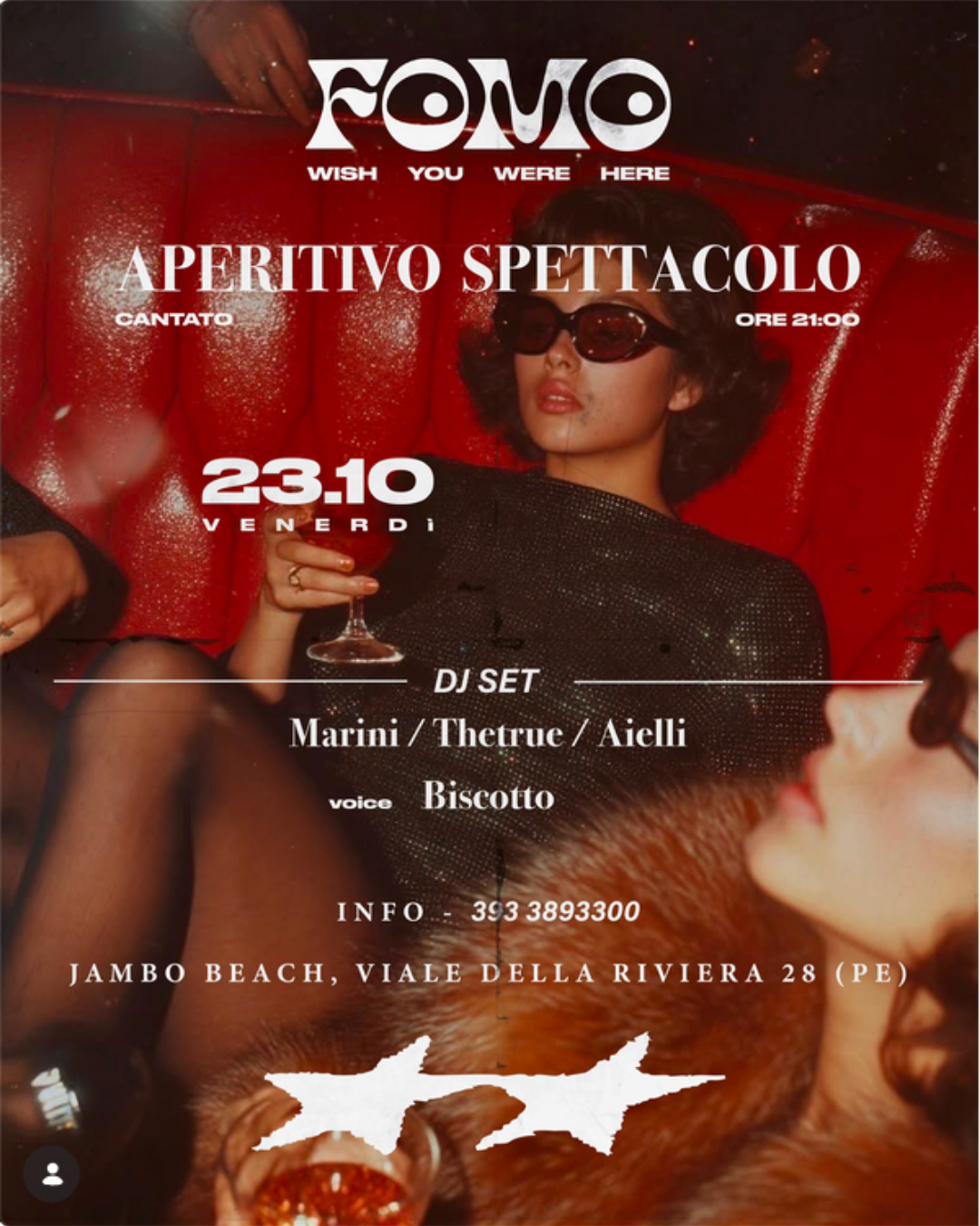 evento pescara jambo beachclub fomo aperitivo spettacolo serate venerdì pescara
