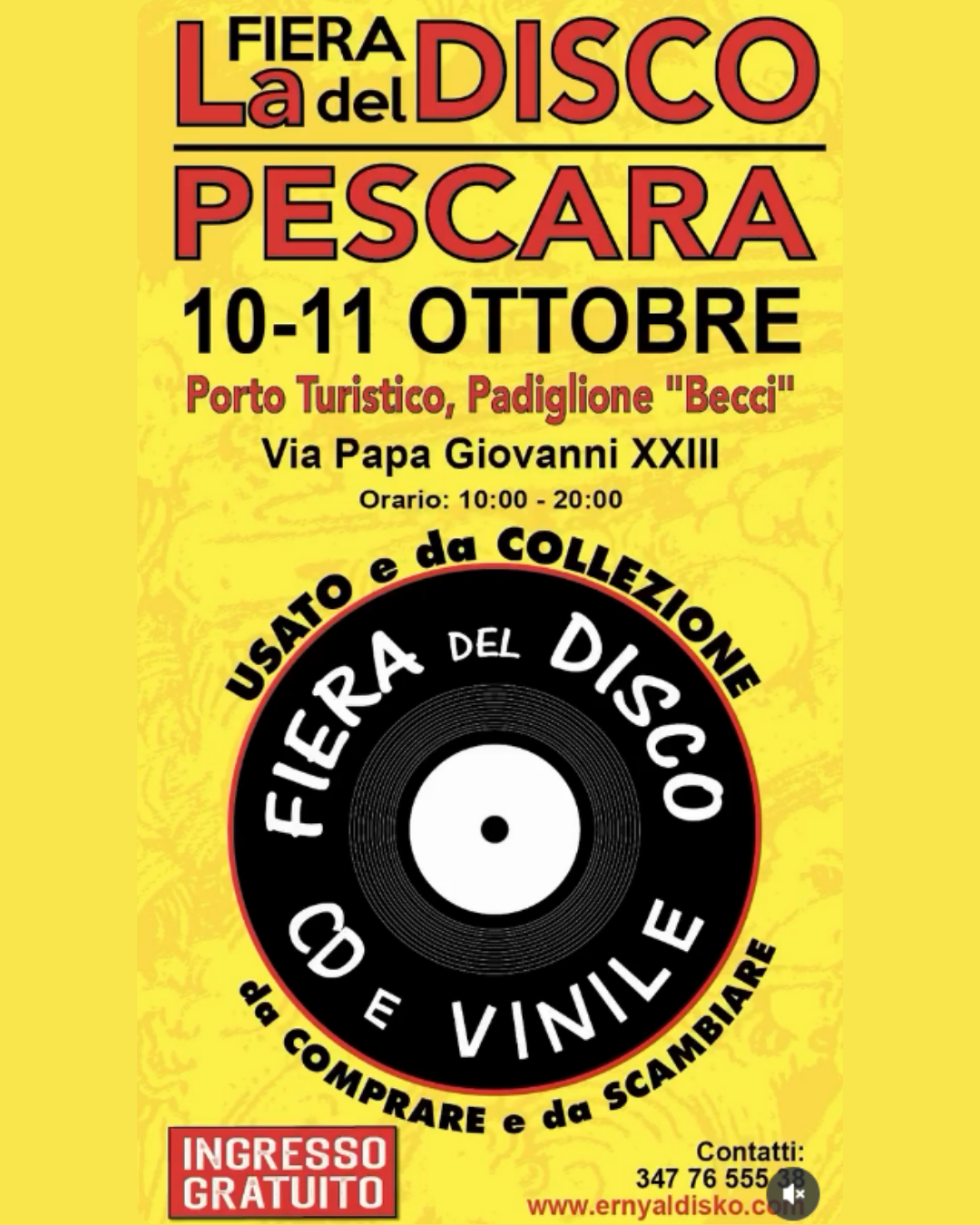 evento pescara porto turistico padiglione becci fiera del disco pescara fiere domenica