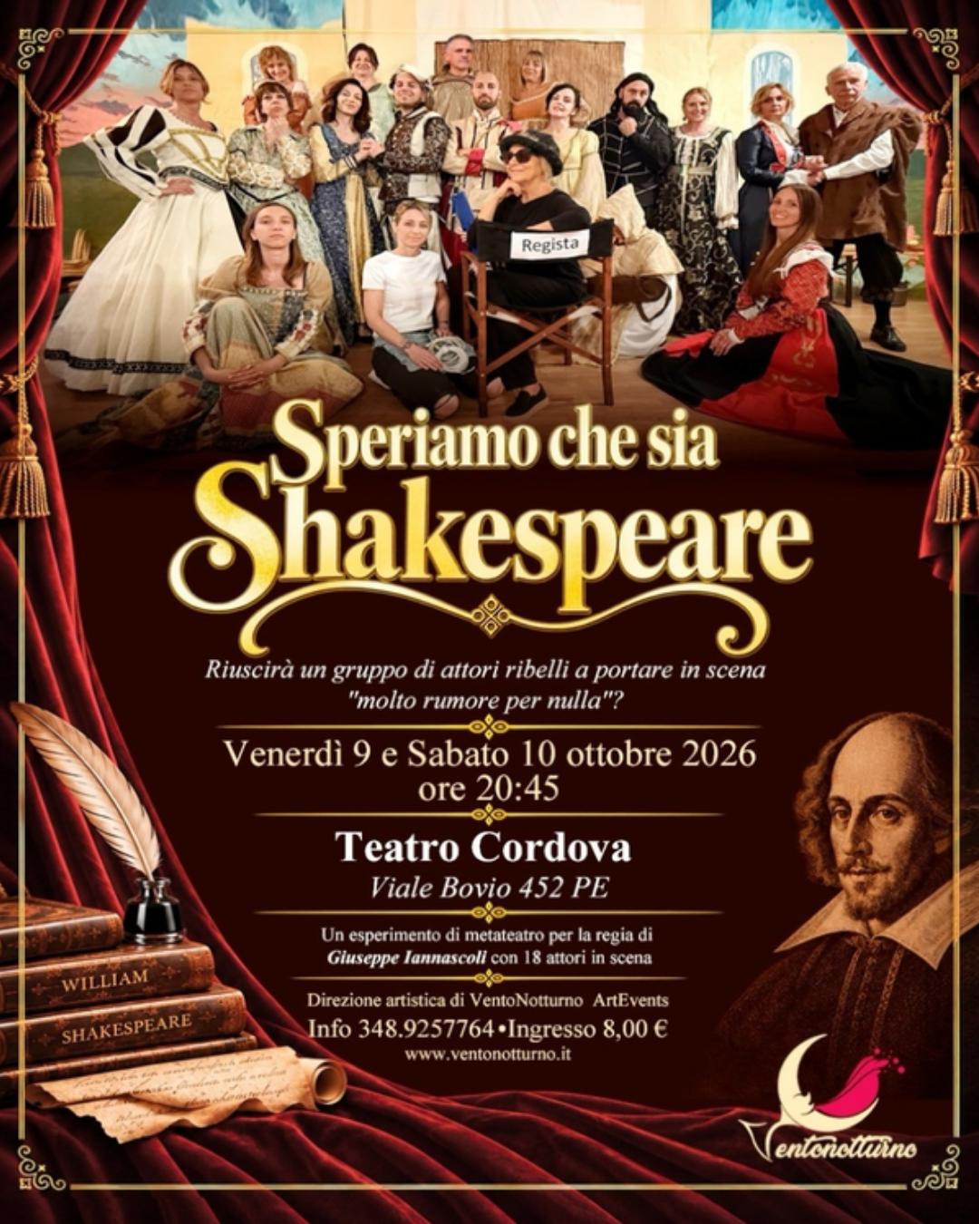 evento pescara spettacolo teatrale a cura di ventonotturno artevents pescara eventi teatrali venerdì