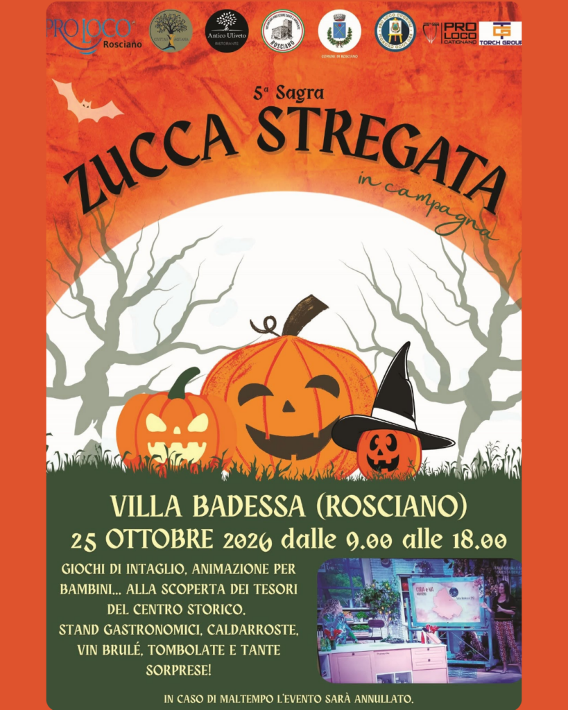 evento rosciano villa badessa sagra della zucca stregata rosciano eventi halloween domenica