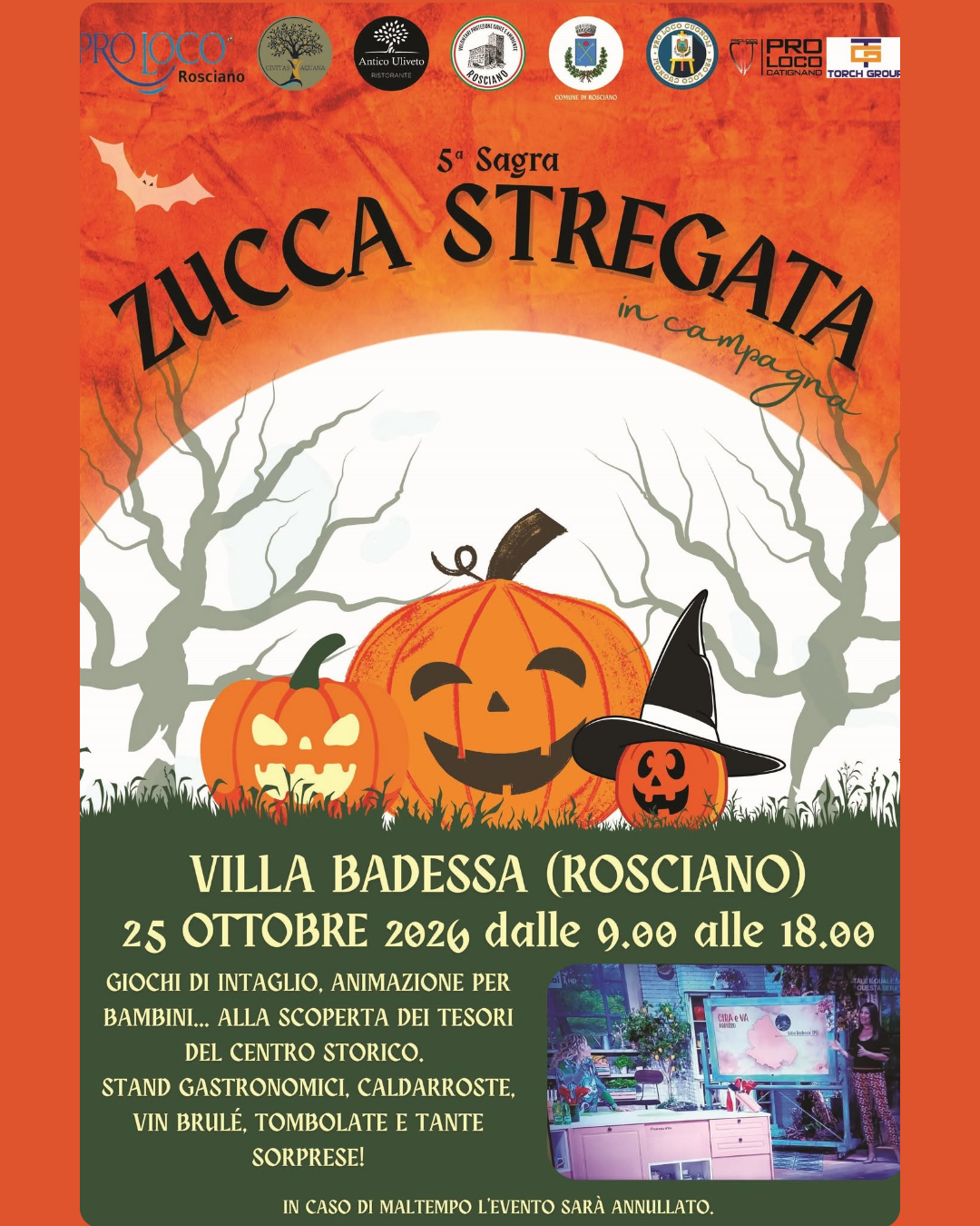 evento rosciano villa badessa sagra della zucca stregata rosciano eventi halloween domenica