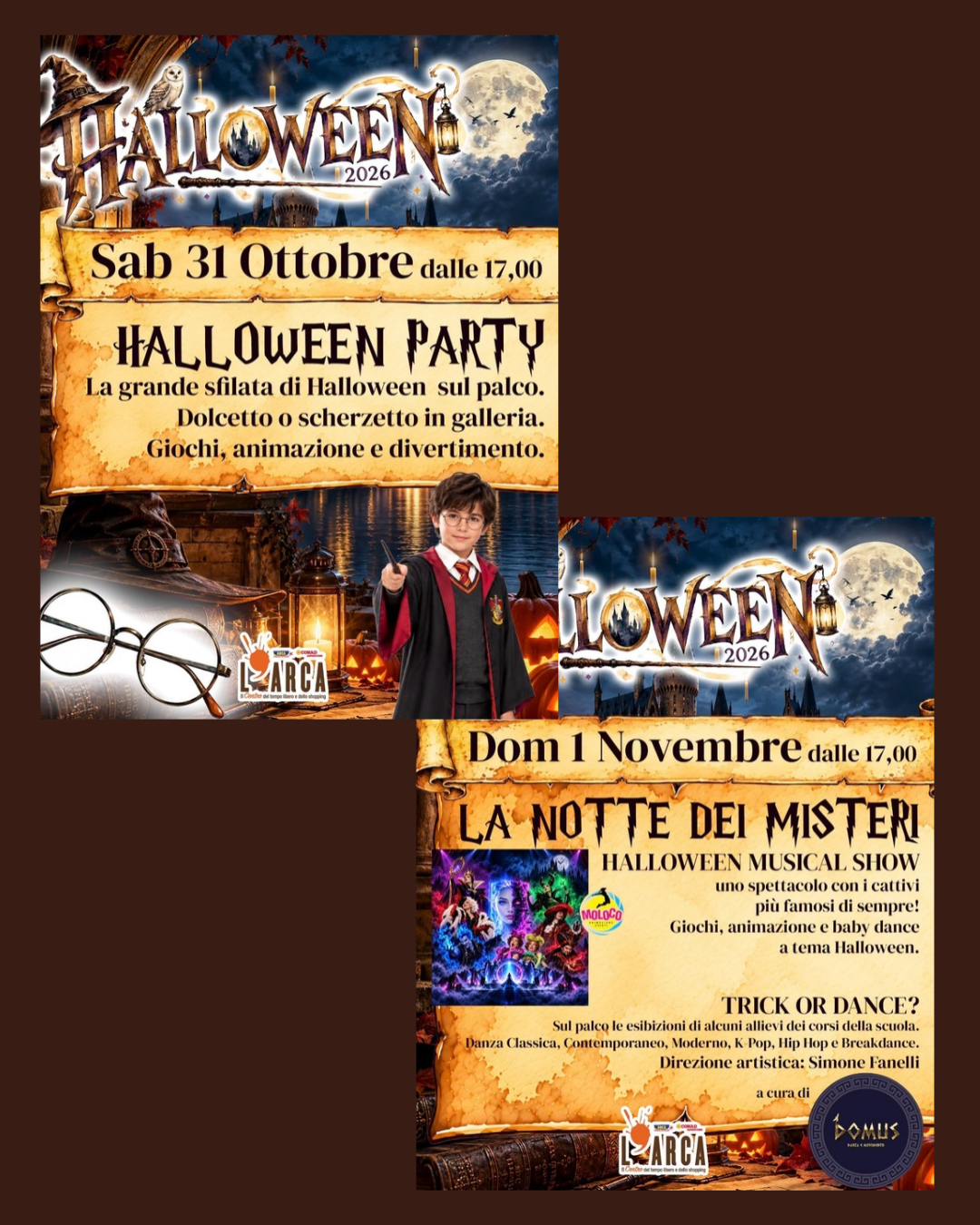 evento spoltore halloween 2026 a l'arca l'arca eventi per bambini halloween